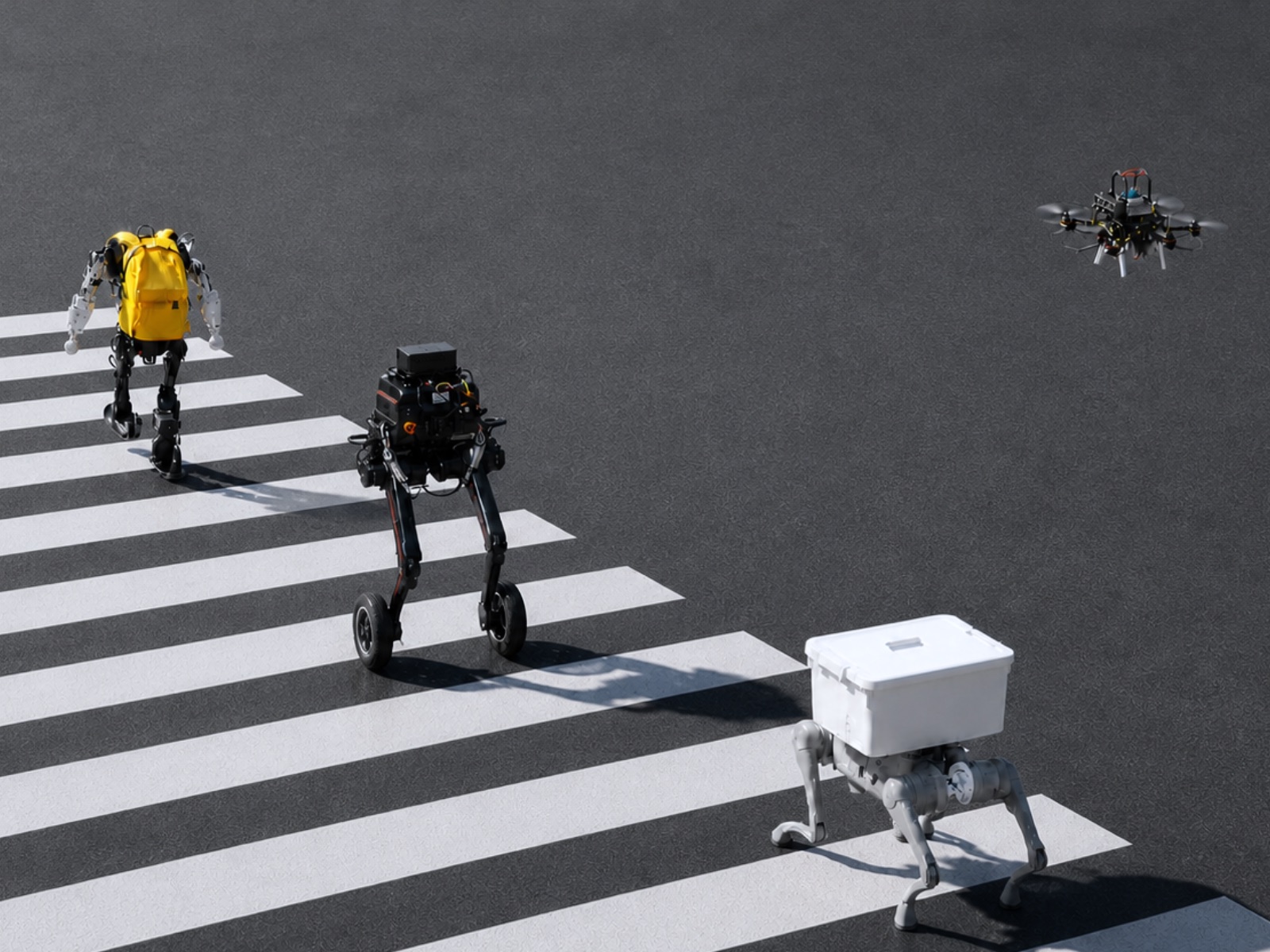 LightNav-0 zero-shot deployment across four robot embodiments