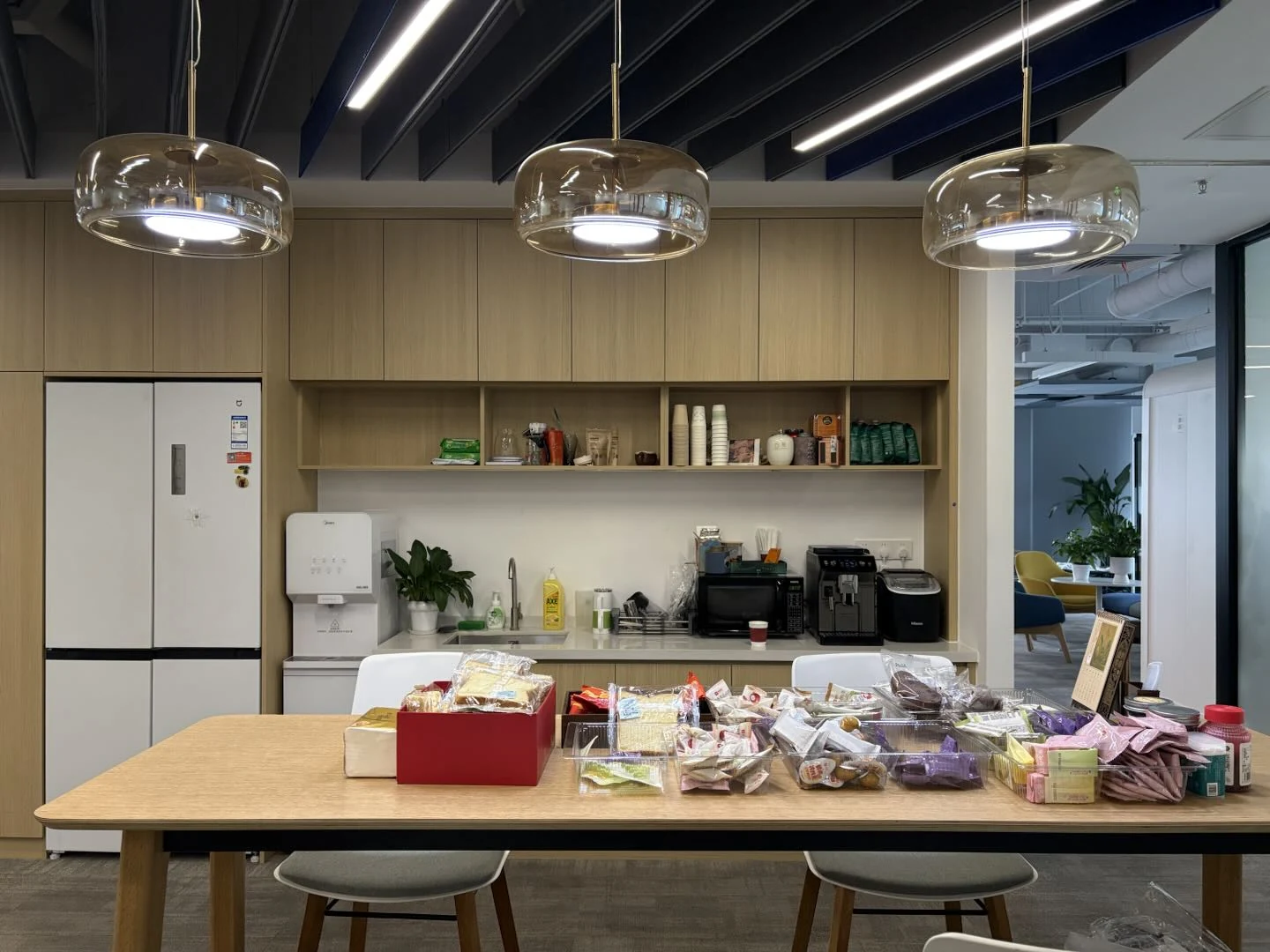 Office kitchen with home appliances
