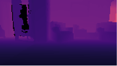 Depth rendering with the referred object point